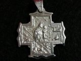 Cruz Virxe do Carme de prata de lei de 925mm